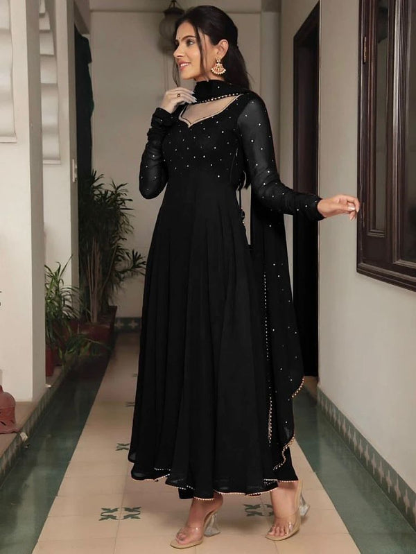 Shreya Fashion New Launching super Hit plus size Georgette beautiful gown with duppta