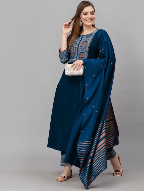 Shreya Fashion Presenting New Reyon beautiful suit set with duppta Mc-1065