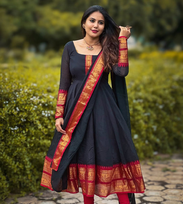 Summer Special Cotton Anarkali Gown with Complete Lining